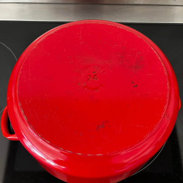Le Creuset braadpan 24 cm oranje rood
