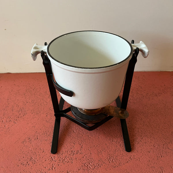 Le Creuset fondueset inclusief Creuset vorken Enzo Mari