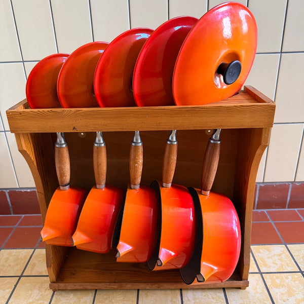 Pannenset Le Creuset inclusief pannenrek